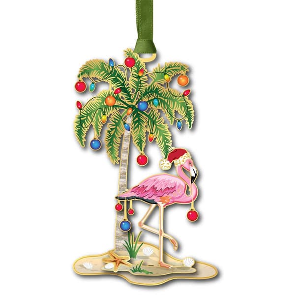 Beacon Design Festive Flamingo Ornament - image 