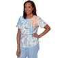 Womens Alfred Dunner Caribbean Blues Patchwork Paisley Blouse - image 3