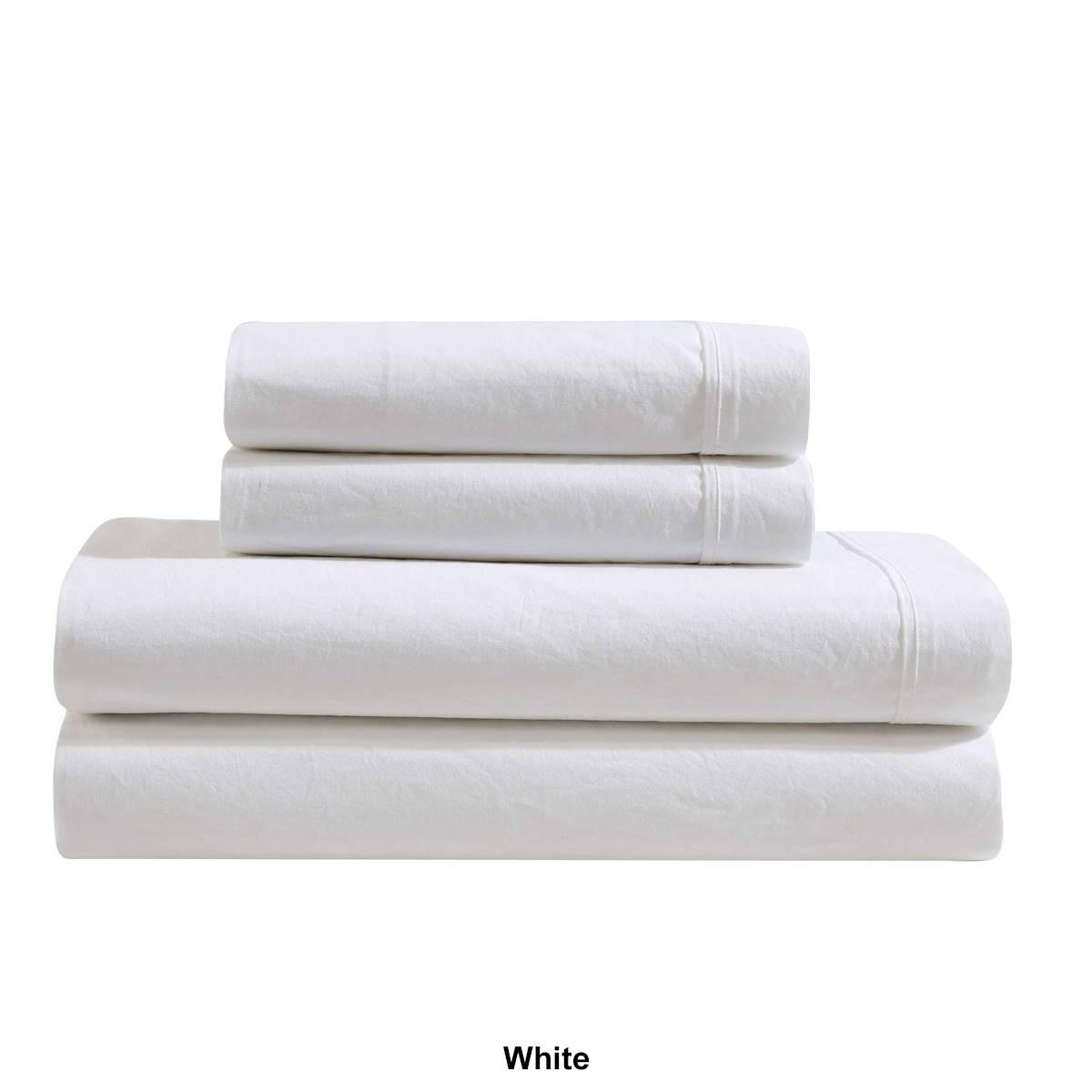 Calvin Klein Washed Percale Cotton 4pc. 200 TC Sheet Set