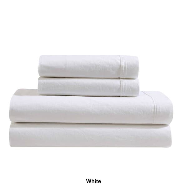 Calvin Klein Washed Percale Cotton 4pc. 200 TC Sheet Set