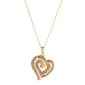 Yellow Plated Open Heart Necklace - image 1
