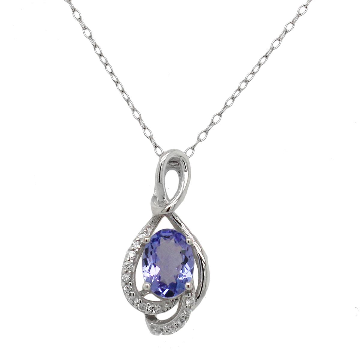 Precious Elegance™ Tanzanite/Zircon Sterling Silver...