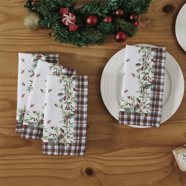 Avanti Holly Plaid Napkin - Set of 4