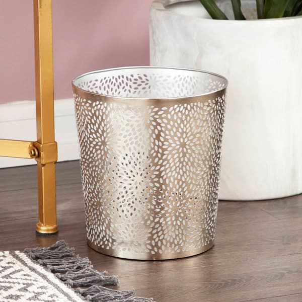 9th & Pike&#174; Glam Style Metallic Waste Basket