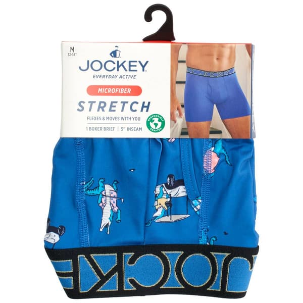 Mens Jockey® Golfing Crocodiles Hanging Boxer Briefs - Blue