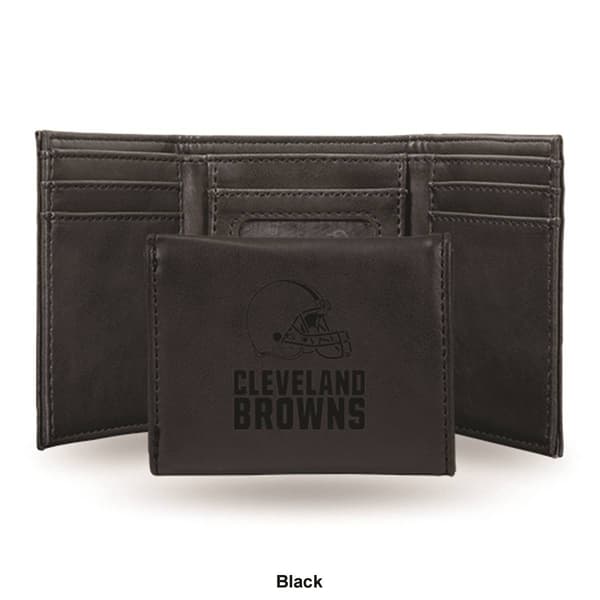 Mens NFL Cleveland Browns Faux Leather Trifold Wallet