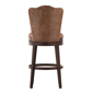 HH2 Home Edenwood Chestnut Bar Height Swivel Stool w/ Tufted Back - image 5