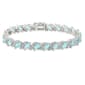 Platinum Plated Diamond Accent S Marquise Bracelet - image 1