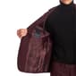 Mens Paisley & Gray Solid Notch Suit Jacket - Burgundy Wine - image 3