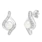 Gemstone Classics(tm) Created White Sapphire Pearl Earrings - image 1