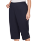 Plus Size Alfred Dunner Classics_S6 Solid Twill Button Hem Capri - image 5