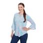 Womens Ruby Rd. Spring Oasis Cloisonna Floral Blouse - image 3