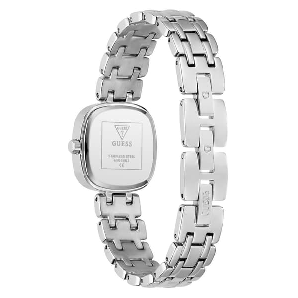 Womens Guess Silver-Tone Analog White Dial Watch - GW1018L1