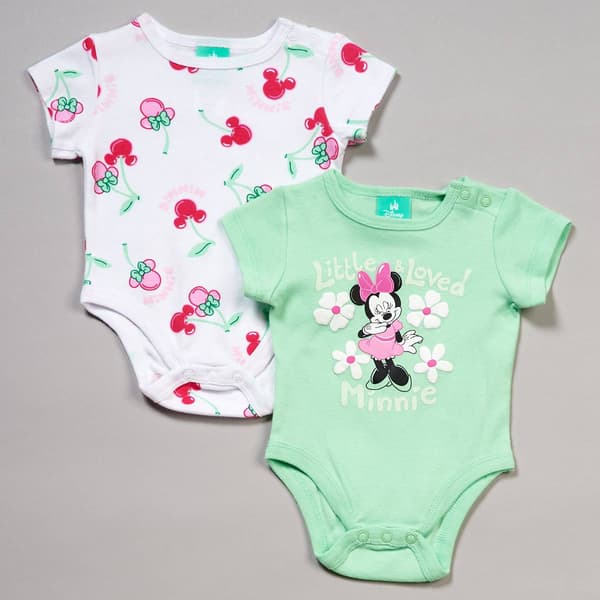 Baby Girl (NB-9M) Disney 2pc. Little & Loved Minnie Bodysuit - image 