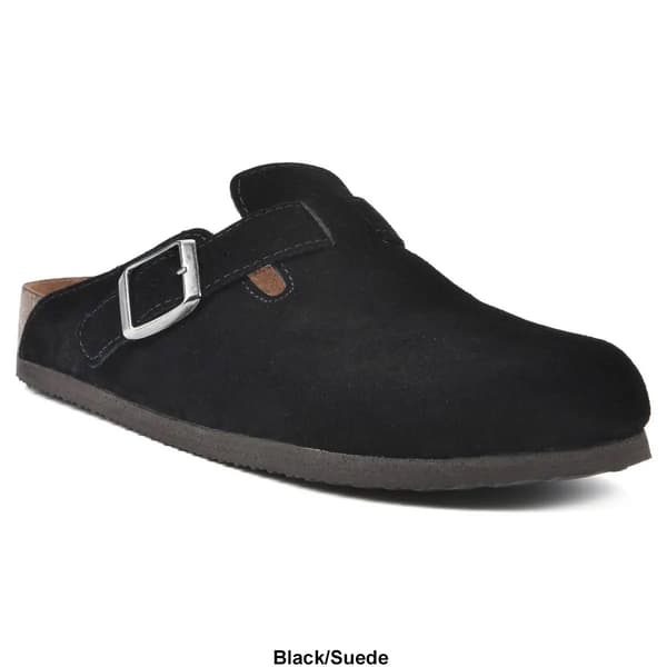 Womens White Mountain Bari Suede Footbeds&#8482; Clogs
