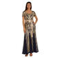 Womens R&M Richards Sweetheart Neck Embellished Godet Gown - image 1