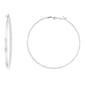 Design Collection 61mm Silver-Tone Hoop Earrings - image 1