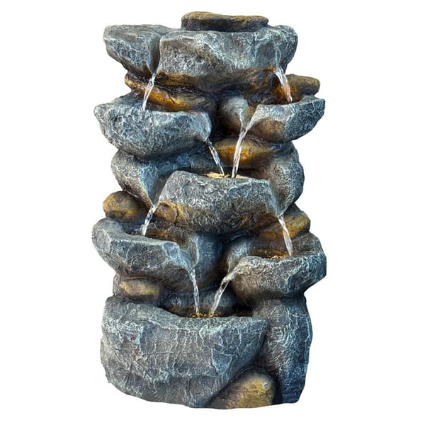 Resin 7 Tier LED Fountain - image 