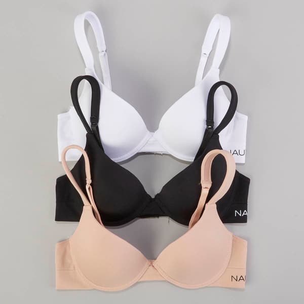 Womens Nautica 3pk. Seamless Logo T-Shirt Bras NT4918-3PKG - image 