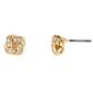 Napier Gold-Tone & Cubic Zirconia Knot Button Earrings - image 1