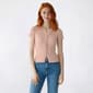 Juniors No Comment Short Sleeve Ribbed Sweater - image 2