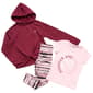 Girls (7-16) RBX 3pc. Solid Hoodie Tee & Leggings - Raspberry - image 1