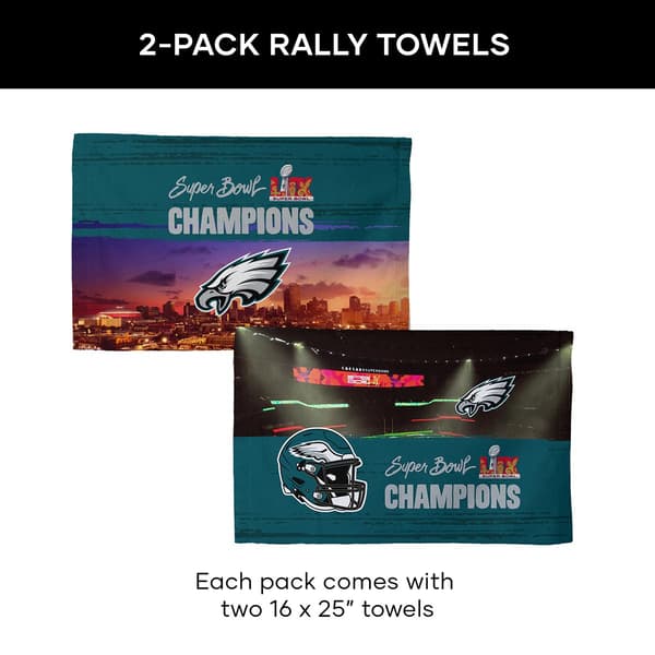 Northwest Super Bowl LIX Philadelphia Eagles 2pk. Towel Set
