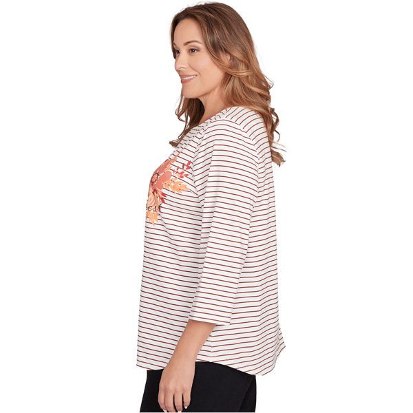 Plus Size Ruby Rd. Must Haves II Fall Harvest Stripe Tee