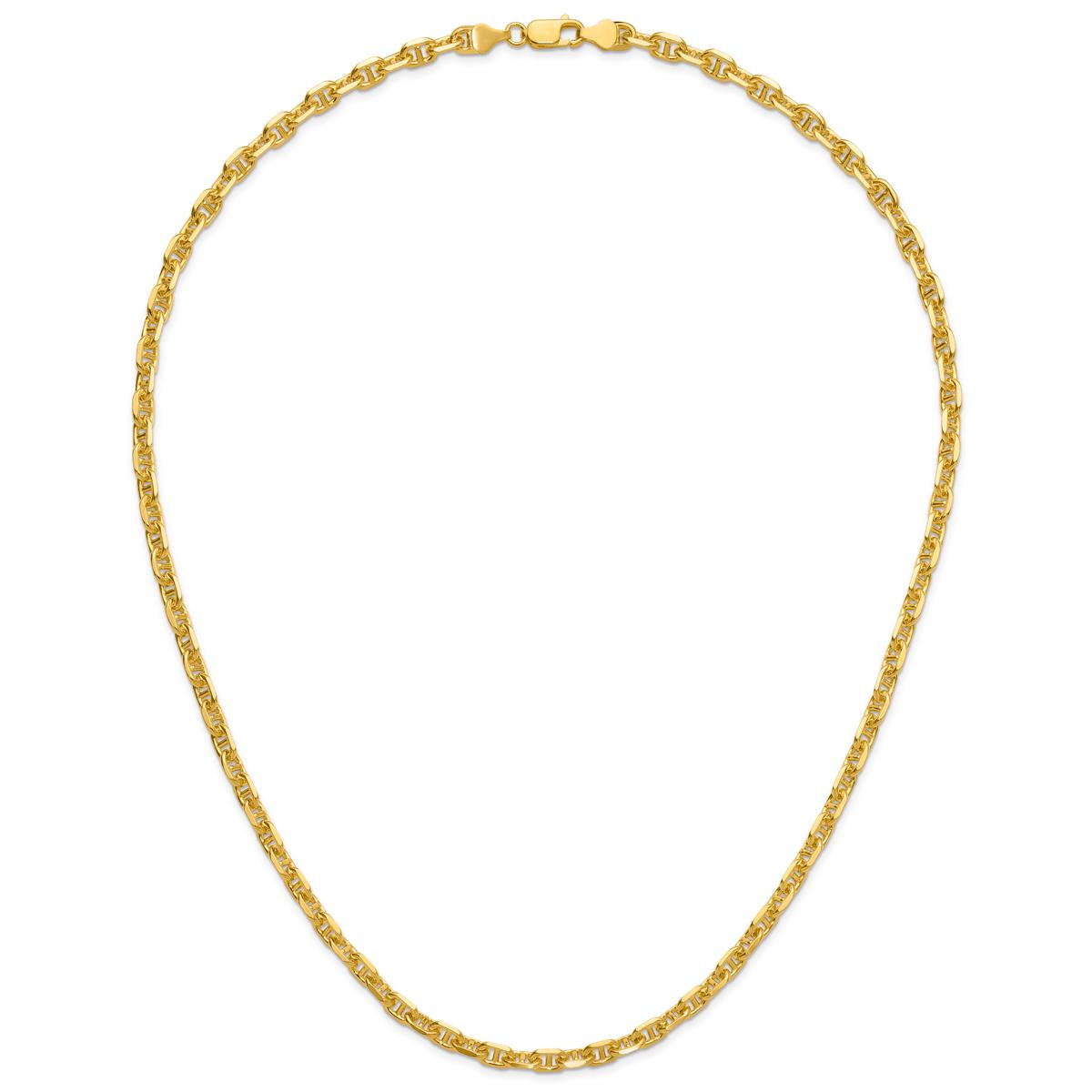 Gold over Sterling Silver Anchor Chain Necklace