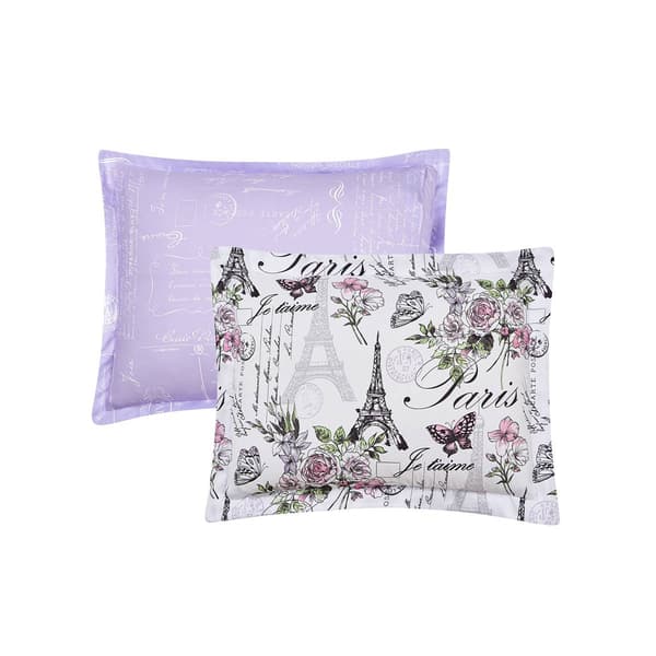 Cedar Court Paris Floral Reversible Comforter Bedding Set
