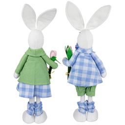 Northlight Seasonal Bunny Couple Easter Figurines - Set of 2