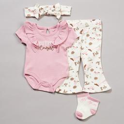 Baby Girl (NB-9M) Baby Essentials 4pc Cutest Cowgirl Bodysuit Set