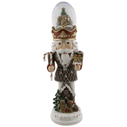 Northlight Gingerbread Nutcracker Musical Christmas Snow Globe