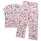 Womens Laura Ashley&#40;R&#41; Short Sleeve Notch Collar Pajama Set - image 1