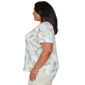 Plus Size Alfred Dunner Vintage Charm Round Neck Seashells Blouse - image 3