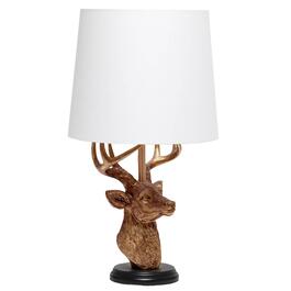 Simple Designs Woodland Rustic Antler Copper Deer Table Lamp