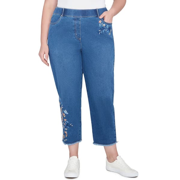 Plus Size Alfred Dunner Scottsdale Embroidered Fringe Jeans