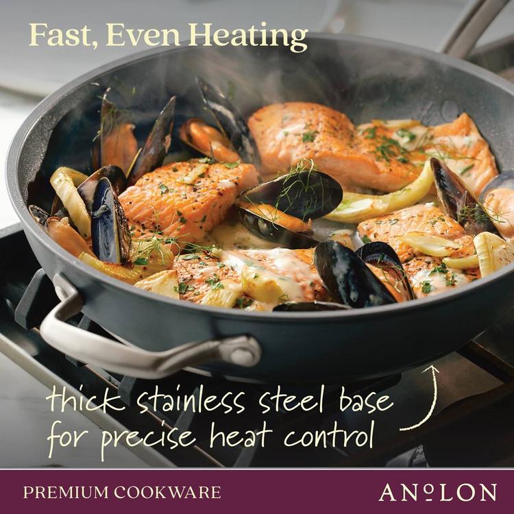 Anolon® Accolade 12in. Hard-Anodized Nonstick Deep Frying Pan