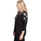 Petite Alfred Dunner Business As Usual Floral Embroider Blouse - image 4