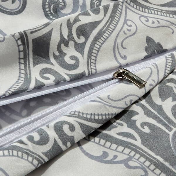 Bibb Home Damask 4pc. Duvet & Down Alternative Comforter Set