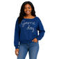 Juniors Gold Rush Game Day Off The Shoulder Fleece Sweatshirt - image 2