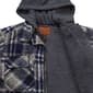 Mens Mountain Ridge Plaid Polar Fleece Jacket - Charcoal/Navy - image 4