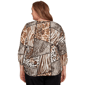 Plus Size Alfred Dunner Classics Animal Color Block Blouse - image 2