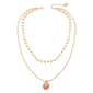 Guess Gold-Tone Layered Chain Necklace w/ Floral Charm Pendant - image 1