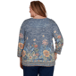 Plus Size Alfred Dunner Tuscany Square Neck Floral Sweater - image 2