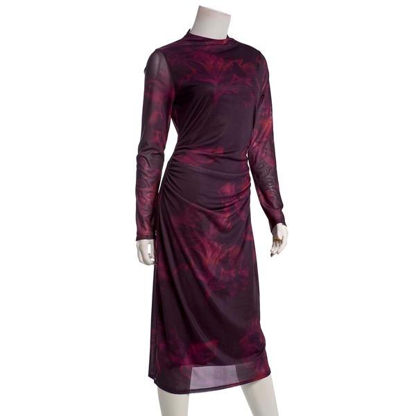 Womens BB Dakota Long Sleeve Blurred Floral Midi Dress - image 