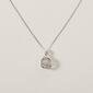 Rhodium Plated Dancing Cubic Zirconia Round Pendant Necklace - image 1