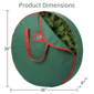Puleo International 36in. Christmas Artificial Wreath Storage Bag - image 6