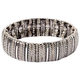 Design Collection Silver-Tone Stretch Bracelet