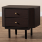 Baxton Studio Norwood Modern Transitional Wood 2-Drawer End Table - image 8
